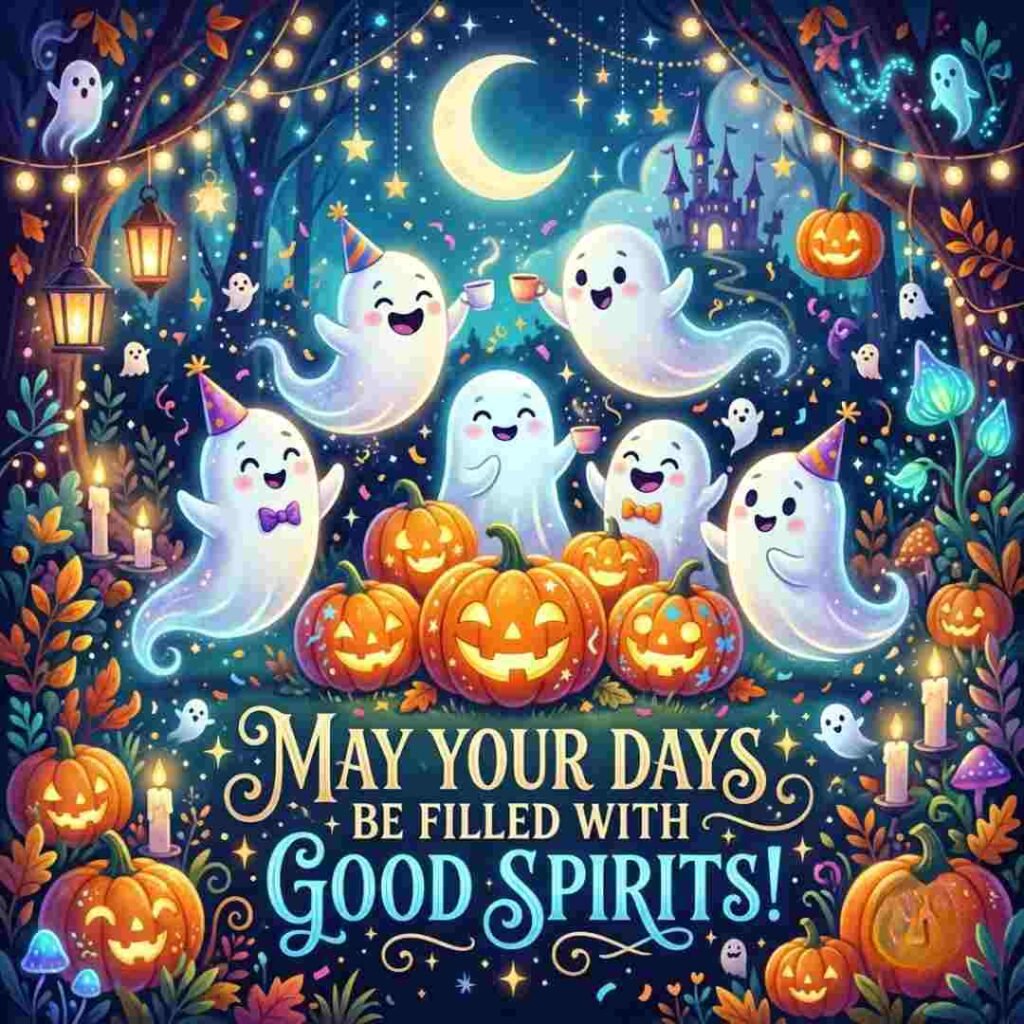 Ghost Puns blog image featuring a smiling ghost and haunted mansion.