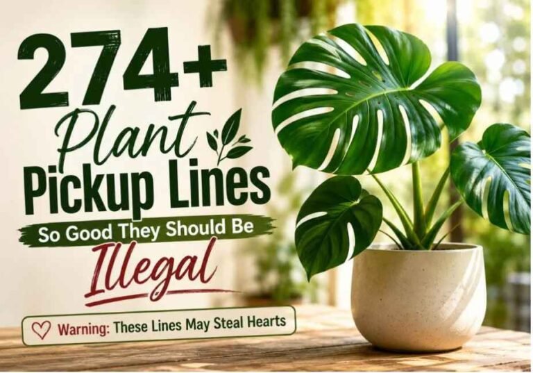 Plant Pickup Lines featured with a lush monsters plant and natural indoor lighting.