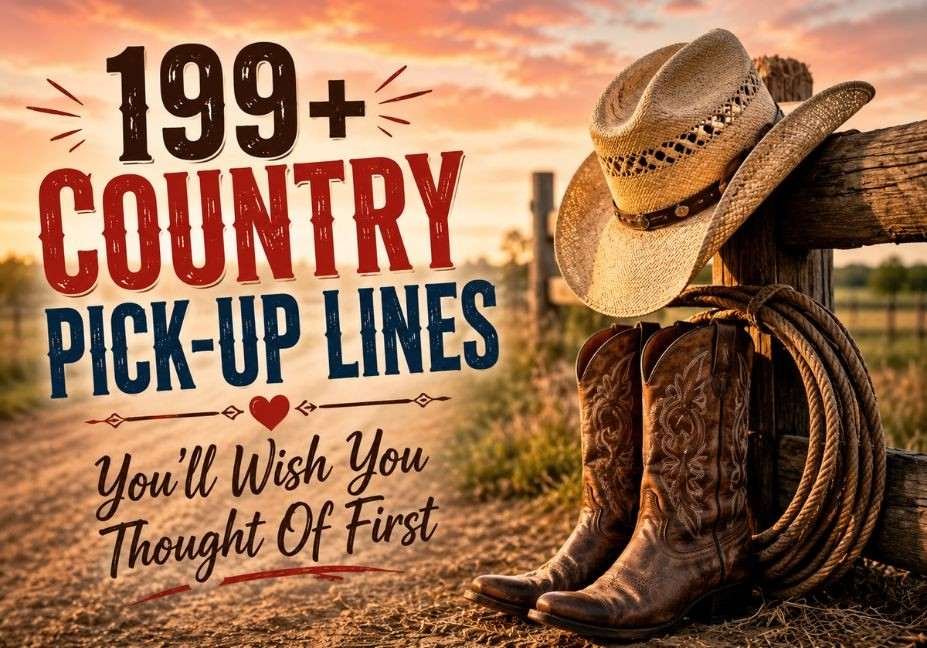 199+ Country Pick-Up Lines You’ll Wish You Thought Of First featuring romantic country-themed pickup lines