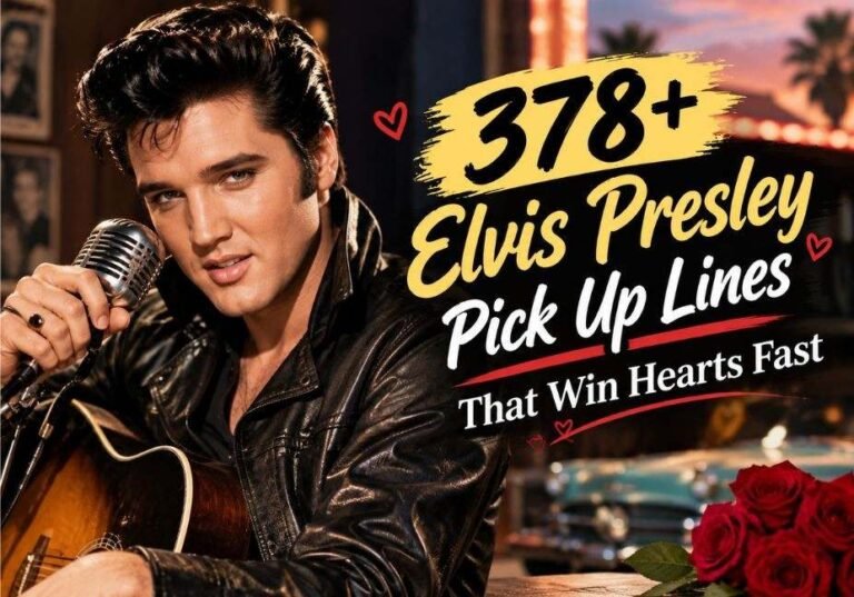 378+ Elvis Presley Pick Up Lines That Win Hearts Fast – vintage rock and roll singer with romantic retro styling