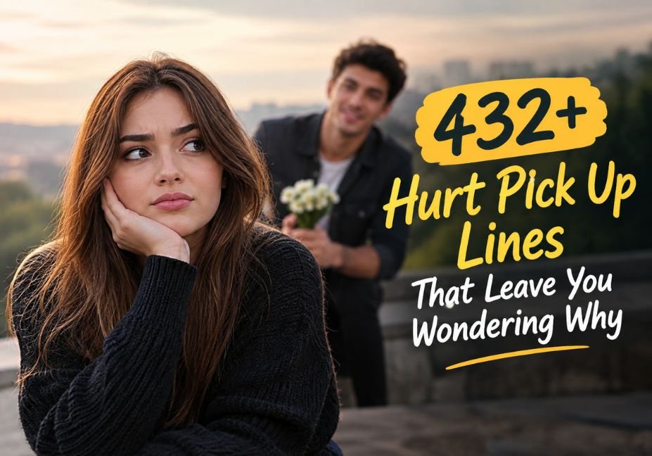 Hurt Pick Up Lines that leave you wondering why with a bittersweet romantic moment.