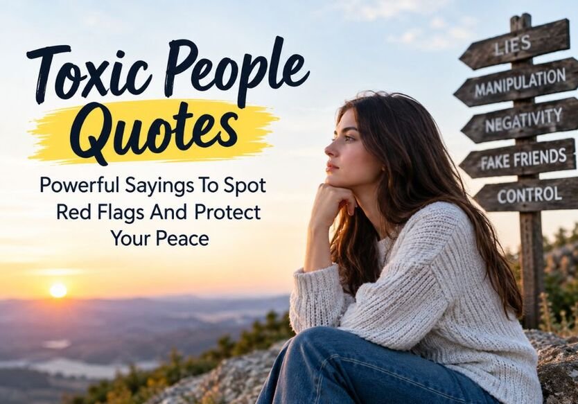 Powerful sayings to recognize toxic behavior, identify relationship red flags, spot manipulation and fake friends, set healthy boundaries, and protect your peace and emotional well-being.