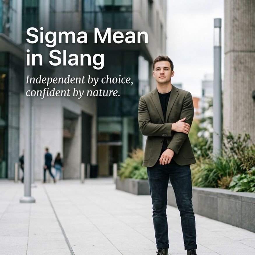 Sigma Mean in Slang meaning explained with a realistic image showing confidence, independence, and individuality.